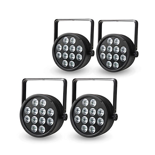 Package of 4 ThinTri64 RGB LED PAR Stage Wash Lights