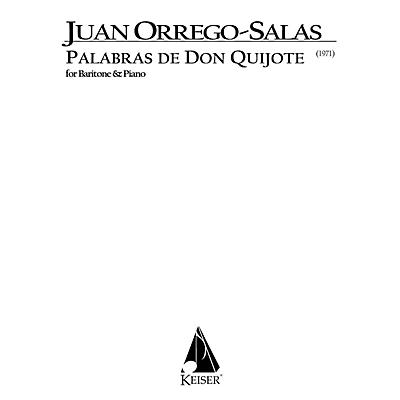 Lauren Keiser Music Publishing Palabras de Don Quijote, Op. 66 (Baritone) LKM Music Series Composed by Juan Orrego-Salas