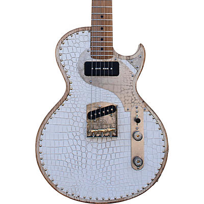 Paoletti Guitars Paoletti Richard Fortus Jr Signature White Leather Roasted Maple Neck Electric Guitar