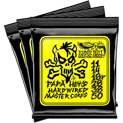 Ernie Ball Papa Het's 72 Seasons Hardwired Master Core Signature Strings 3-Pack Tin