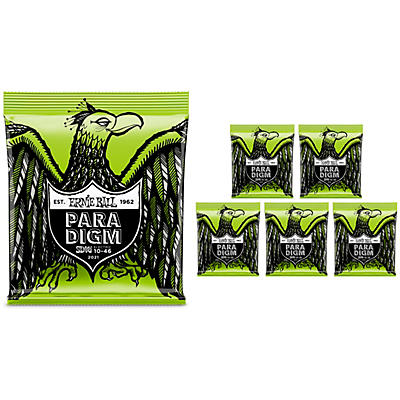 Ernie Ball Paradigm Regular Slinky Electric Guitar Strings 6-Pack - (10-46)