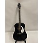 Used Fender Paramount PM-1E Deluxe Acoustic Electric Guitar Black and White
