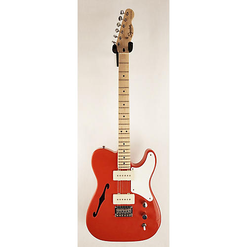 Squier Paranormal Cabronita Telecaster Thinline Hollow Body Electric Guitar Fiesta Red