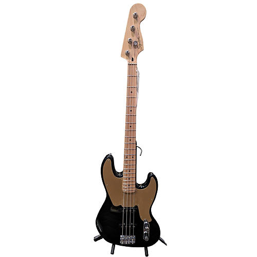Squier Paranormal Jazz Bass 54 Electric Bass Guitar Black and Gold