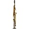 Paris Series Professional Straight Soprano Saxophone with 2 Necks Level 2 AASS-806 - Black Nickel Body - Brass Lacquer Keys 190839030078