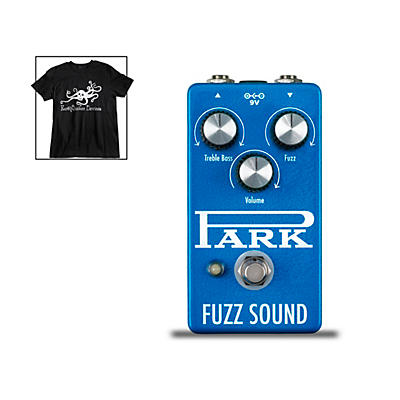 EarthQuaker Devices Park Fuzz Vintage Tone Guitar Effects Pedal and Octoskull T-Shirt Large Black