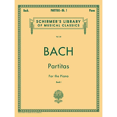 G. Schirmer Partitas for Piano Book 1 Nos 1-3 By Bach
