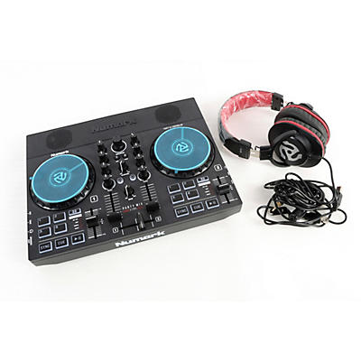 Numark Party Mix Live DJ Controller Bundle With Professional Headphones