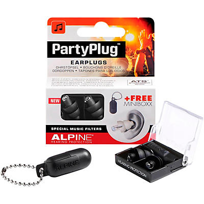 Alpine Hearing Protection PartyPlug Earplugs Black
