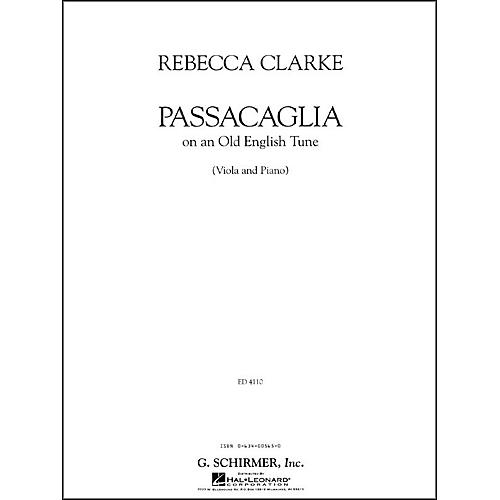 G. Schirmer Passacaglia Va/Pno Of An Old English Tune Viola And Piano By Clarke