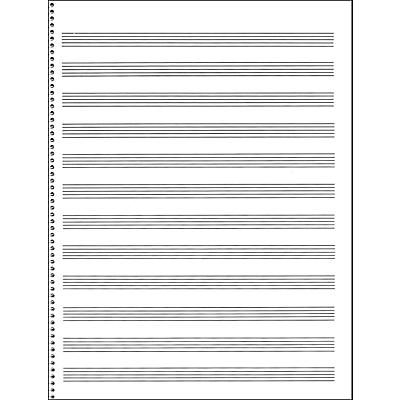 Music Sales Passantino Manuscript Paper #65 12 Stave, 32 Page, Spiral, 9X12