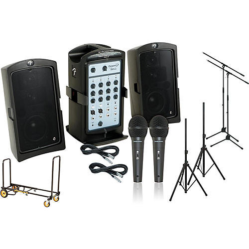 Passport 150 Pro 2 Mic PA Package with Rock N Roller Cart