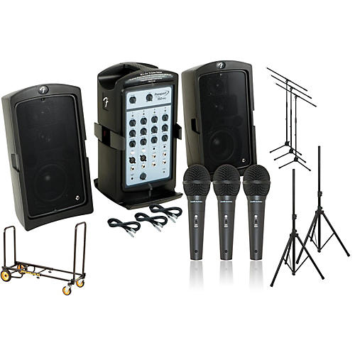 Passport 150 Pro 3 Mic PA Package with Rock N Roller Cart