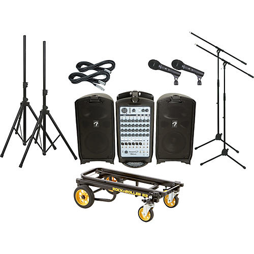 Passport 500 Pro 2 Mic PA Package with Rock N Roller Cart