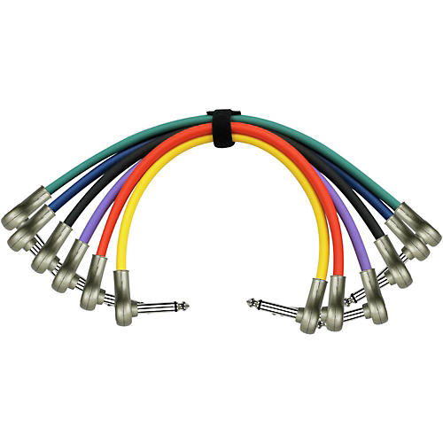 Patch Cable 6 Color Pack - 'Pancake' 1/4