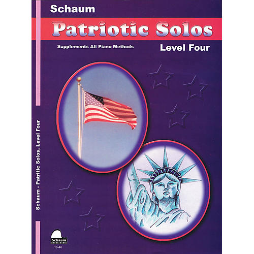 SCHAUM Patriotic Solos (Level 4 Inter Level) Educational Piano Book