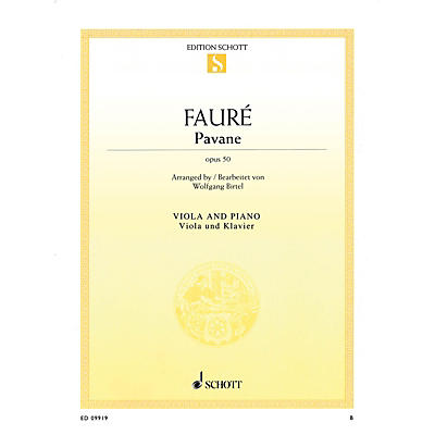 Schott Pavane, Op. 50 (Viola and Piano) String Series Softcover