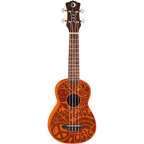 Luna Peace Love Soprano Ukulele