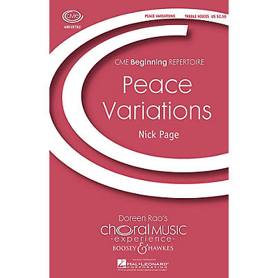 Boosey and Hawkes Peace Variations (CME Beginning) Treble Voices composed by Nick Page
