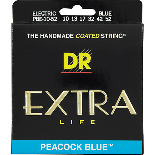 Peacock Blue Coated Medium-Heavy Electric Guitar Strings