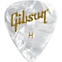 Gibson Pearloid White Picks, 12 Pack Heavy