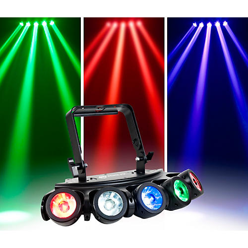 Penta Pix 5-head RGBW LED ACL Beam Fan Fixture with Pixel Mapping