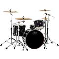 DW Performance Series 4-Piece Shell Pack White Marine Finish Chrome HardwareEbony Stain Lacquer with Chrome Hardware