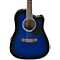 Performance Series PF15 Cutaway Dreadnought Acoustic-Electric Guitar Level 2 Transparent Blue Burst 888365802305