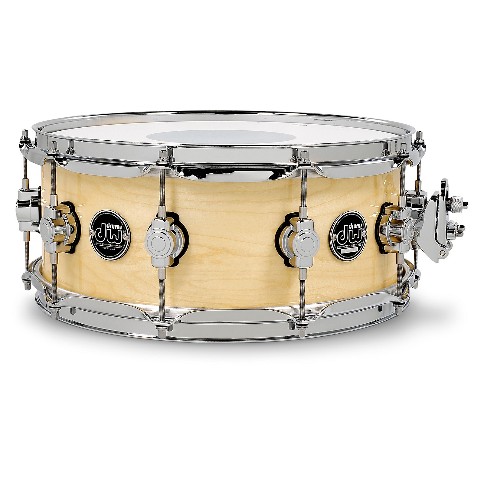 Dw Performance Series Snare Drum 14 X 55 In Natural Lacquer Musicians Friend 