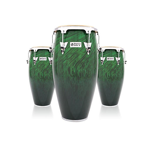 LP Performer Series 3-Piece Conga Set with Chrome Hardware Green Fade