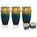 LP Performer Series 3-Piece Conga and Bongo Set with Chrome Hardware Red FadeBlue Fade