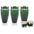 LP Performer Series 3-Piece Conga and Bongo Set with Chrome Hardware Red FadeGreen Fade