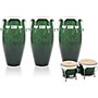 LP Performer Series 3-Piece Conga and Bongo Set with Chrome Hardware Green Fade