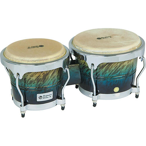 LP Performer Series Bongos With Chrome Hardware Condition 1 - Mint Blue Fade