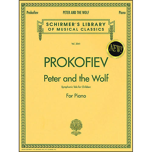 G. Schirmer Peter And The Wolf - Symphonic Tale for Children for Piano By Prokofiev