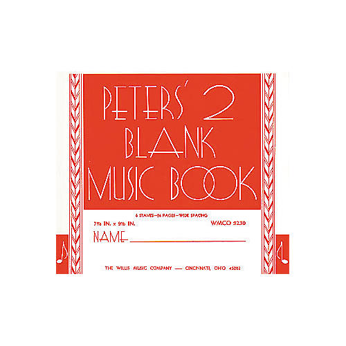 Willis Music Peters' Blank Music Book 2