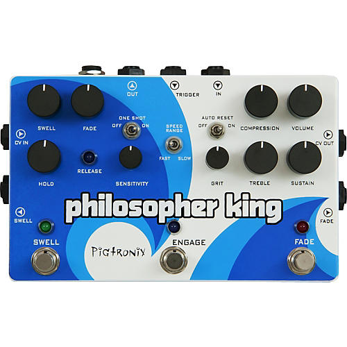 Philosopher King Compressor and Sustainer Guitar Effects Pedal