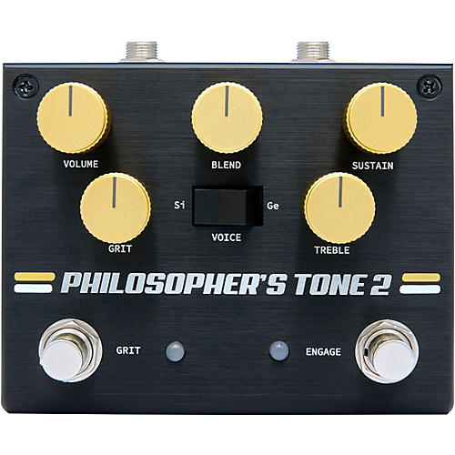 Pigtronix Philosopher Tone 2 Optical Compressor With Grit Effects Pedal Condition 1 - Mint Black