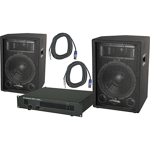 Phonic S712 / MAX 1000 Speaker and Amp Package