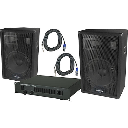 Phonic S715 / MAX 1600 Speaker and Amp Package