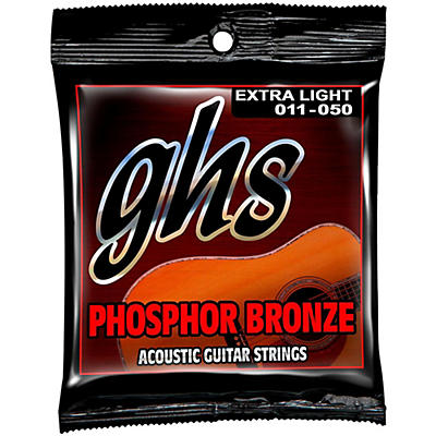 GHS Phosphor Bronze Acoustic Guitar Strings - Extra Light