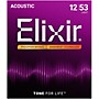 Elixir Phosphor Bronze Acoustic Guitar Strings With NANOWEB Coating, Light - (12-53)