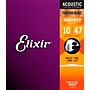 Elixir Phosphor Bronze Acoustic Guitar Strings with NANOWEB Coating, Extra Light (.010-.047)