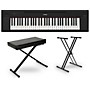 Yamaha Piaggero NP-15 61-Key Portable Keyboard Essentials Bundle Black