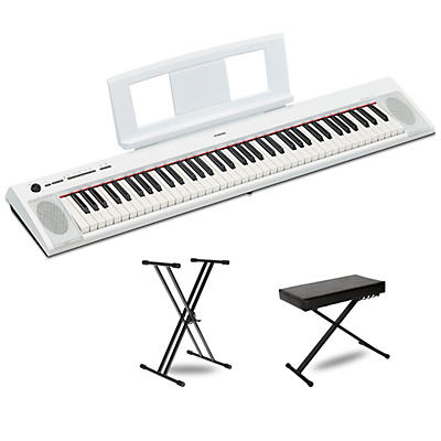 Yamaha Piaggero NP-32 White Portable Keyboard With Power Adapter