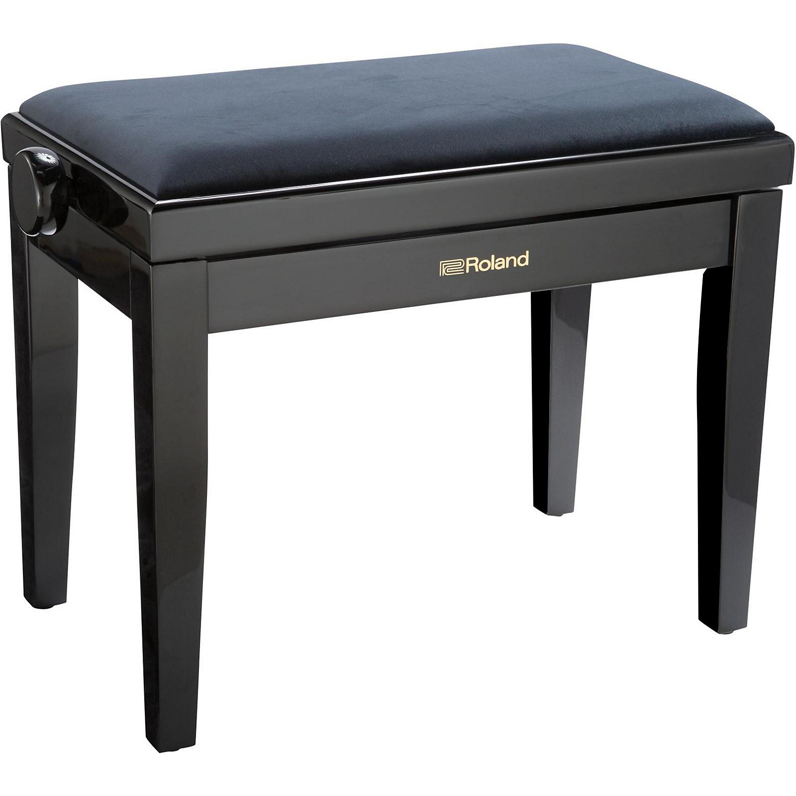 Roland Piano Bench with Velour Seat Polished Ebony | Musician's Friend