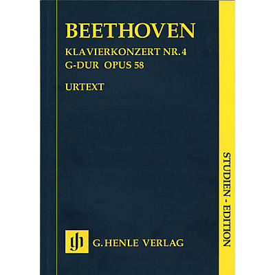 G. Henle Verlag Piano Concerto G Major Op. 58, No. 4 (Study Score 2 Pianos, 4 Hands) Henle Study Scores Series Softcover