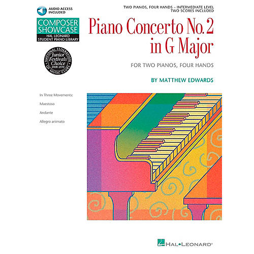 Piano Concerto No. 2 In G Major 2 Pianos 4 Hands Book/CD Composer Showcase Hal Leonard Student Piano Library by Matt Edwards