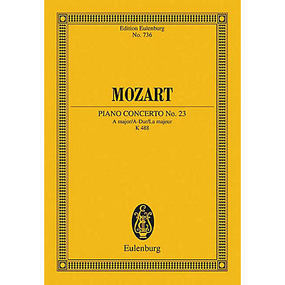 Eulenburg Piano Concerto No. 23, K. 488 (in A Major) Schott Series Composed by Wolfgang Amadeus Mozart