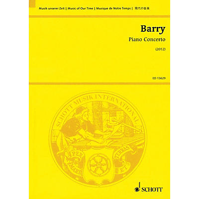 Schott Piano Concerto Study Score Series Softcover Composed by Gerald Barry
